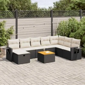 Set de sofás de jardín con cojines 9 pzas ratán sintético negro de , Conjuntos de jardín - Ref: Foro24-3325829, Precio: 512,2...