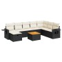 Set de sofás de jardín con cojines 9 pzas ratán sintético negro de , Conjuntos de jardín - Ref: Foro24-3325829, Precio: 520,2...