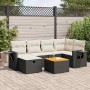 Set de sofás de jardín 7 pzas con cojines ratán sintético negro de , Conjuntos de jardín - Ref: Foro24-3325815, Precio: 428,0...
