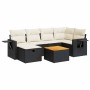 Set de sofás de jardín 7 pzas con cojines ratán sintético negro de , Conjuntos de jardín - Ref: Foro24-3325815, Precio: 428,0...