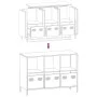 Aparador acero laminado frío amarillo mostaza 101,5x39x73,5 cm by , Sideboards - Ref: Foro24-851367, Price: 168,71 €, Discoun...