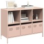 Aparador de acero laminado en frío rosa 101,5x39x73,5 cm de , Aparadores - Ref: Foro24-851365, Precio: 125,24 €, Descuento: %