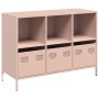 Aparador de acero laminado en frío rosa 101,5x39x73,5 cm de , Aparadores - Ref: Foro24-851365, Precio: 125,24 €, Descuento: %