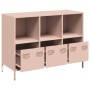 Aparador de acero laminado en frío rosa 101,5x39x73,5 cm de , Aparadores - Ref: Foro24-851365, Precio: 125,24 €, Descuento: %