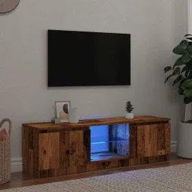 Mueble TV luces LED madera ingeniería envejecida 140x40x35,5 cm de , Muebles TV - Ref: Foro24-856349, Precio: 110,30 €, Descu...