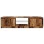 Mueble TV luces LED madera ingeniería envejecida 140x40x35,5 cm de , Muebles TV - Ref: Foro24-856349, Precio: 115,47 €, Descu...