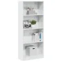 Estantería madera de ingeniería blanco brillo 60x24x143 cm de , Librerías y estanterías - Ref: Foro24-858311, Precio: 73,01 €...
