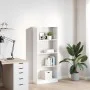 Estantería madera de ingeniería blanco brillo 60x24x143 cm de , Librerías y estanterías - Ref: Foro24-858311, Precio: 73,01 €...