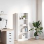 Estantería madera de ingeniería blanco brillo 60x24x143 cm de , Librerías y estanterías - Ref: Foro24-858311, Precio: 74,16 €...