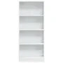 Estantería madera de ingeniería blanco brillo 60x24x143 cm de , Librerías y estanterías - Ref: Foro24-858311, Precio: 73,01 €...