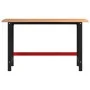 Banco de trabajo madera de roble marrón oscuro 140x60x81,5 cm by , Work tables - Ref: Foro24-3309677, Price: 189,62 €, Discou...