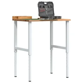 Banco de trabajo madera roble marrón claro 80x60x(71,5-98) cm by , Work tables - Ref: Foro24-3309718, Price: 113,24 €, Discou...