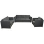 Conjunto de sofás 3 unidades tela gris oscuro de , Sofás - Ref: Foro24-274215, Precio: 1,00 €, Descuento: %