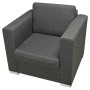 Conjunto de sofás 3 unidades tela gris oscuro de , Sofás - Ref: Foro24-274215, Precio: 1,00 €, Descuento: %