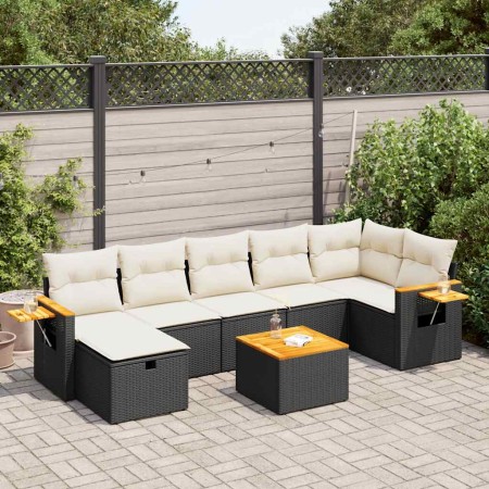 Set de sofás de jardín y cojines 8 piezas ratán sintético negro de , Conjuntos de jardín - Ref: Foro24-3325990, Precio: 474,5...