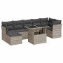 Set de sofás de jardín 8 pzas y cojines ratán sintético gris de , Conjuntos de jardín - Ref: Foro24-3326203, Precio: 594,53 €...