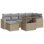 Set sofás de jardín 7 piezas y cojines ratán sintético beige de , Conjuntos de jardín - Ref: Foro24-3326350, Precio: 531,23 €...