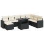 Set de sofás de jardín con cojines 9 pzas ratán sintético negro de , Conjuntos de jardín - Ref: Foro24-3326367, Precio: 569,4...