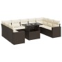 Set de sofás de jardín 10 pzas y cojines ratán sintético marrón de , Conjuntos de jardín - Ref: Foro24-3326384, Precio: 731,9...