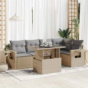 Juego de sofás jardín con cojines 6 pzas ratán sintético beige von , Gartensets - Ref: Foro24-3326480, Preis: 461,95 €, Rabat...