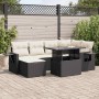 Set de sofás de jardín 7 pzas con cojines ratán sintético negro de , Conjuntos de jardín - Ref: Foro24-3326507, Precio: 475,4...