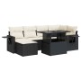 Set de sofás de jardín 7 pzas con cojines ratán sintético negro de , Conjuntos de jardín - Ref: Foro24-3326507, Precio: 475,4...