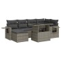 Set de sofás de jardín 7 pzas con cojines ratán sintético gris de , Conjuntos de jardín - Ref: Foro24-3326511, Precio: 522,77...