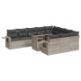 Set de sofás de jardín 11 pzas y cojines ratán sintético gris de , Conjuntos de jardín - Ref: Foro24-3326553, Precio: 863,42 ...