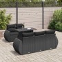 Set de sofás de jardín 6 piezas y cojines ratán sintético negro de , Conjuntos de jardín - Ref: Foro24-3326566, Precio: 486,6...