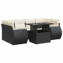 Set de sofás de jardín 7 pzas con cojines ratán sintético negro de , Conjuntos de jardín - Ref: Foro24-3326587, Precio: 508,5...