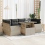 Set de sofás de jardín 7 pzas con cojines ratán PE gris claro de , Conjuntos de jardín - Ref: Foro24-3326593, Precio: 551,01 ...
