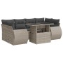 Set de sofás de jardín 7 pzas con cojines ratán PE gris claro de , Conjuntos de jardín - Ref: Foro24-3326593, Precio: 551,01 ...