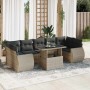 Set de sofás de jardín 8 pzas y cojines ratán sintético gris de , Conjuntos de jardín - Ref: Foro24-3326603, Precio: 637,44 €...