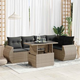 Set de muebles de jardín 6 pzas y cojines ratán sintético gris de , Conjuntos de jardín - Ref: Foro24-3326641, Precio: 473,53...