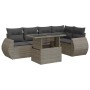 Set de muebles de jardín 6 pzas y cojines ratán sintético gris de , Conjuntos de jardín - Ref: Foro24-3326641, Precio: 473,53...