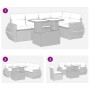 Set de muebles de jardín 6 pzas y cojines ratán sintético gris de , Conjuntos de jardín - Ref: Foro24-3326641, Precio: 473,53...