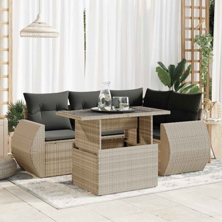 Set de sofás de jardín 6 pzas y cojines ratán sintético gris de , Conjuntos de jardín - Ref: Foro24-3326643, Precio: 474,51 €...