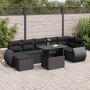Set de sofás de jardín y cojines 8 piezas ratán sintético negro de , Conjuntos de jardín - Ref: Foro24-3326676, Precio: 550,4...
