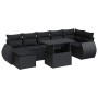 Set de sofás de jardín y cojines 8 piezas ratán sintético negro de , Conjuntos de jardín - Ref: Foro24-3326676, Precio: 550,4...