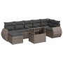 Set de sofás de jardín y cojines 8 piezas ratán sintético gris de , Conjuntos de jardín - Ref: Foro24-3326681, Precio: 564,48...