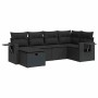 Set de sofás de jardín 6 piezas y cojines ratán sintético negro de , Conjuntos de jardín - Ref: Foro24-3325481, Precio: 440,7...