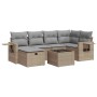 Set sofás de jardín 7 piezas y cojines ratán sintético beige de , Conjuntos de jardín - Ref: Foro24-3325495, Precio: 490,13 €...