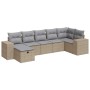 Set sofás de jardín 7 piezas y cojines ratán sintético beige de , Conjuntos de jardín - Ref: Foro24-3325705, Precio: 471,04 €...