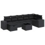 Set de sofás de jardín y cojines 8 piezas ratán sintético negro de , Conjuntos de jardín - Ref: Foro24-3325711, Precio: 512,3...