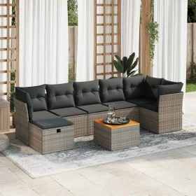 Set de sofás de jardín y cojines 8 piezas ratán sintético gris de , Conjuntos de jardín - Ref: Foro24-3325770, Precio: 463,76...