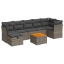 Set de sofás de jardín y cojines 8 piezas ratán sintético gris de , Conjuntos de jardín - Ref: Foro24-3325770, Precio: 477,32...