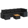 Set de sofás de jardín y cojines 8 piezas ratán sintético negro de , Conjuntos de jardín - Ref: Foro24-3325793, Precio: 501,4...