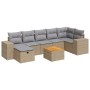 Set de sofás de jardín y cojines 8 piezas ratán sintético beige de , Conjuntos de jardín - Ref: Foro24-3325881, Precio: 515,8...