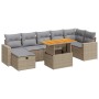 Set sofás jardín y cojines 5 pzas ratán sintético acacia beige de , Conjuntos de jardín - Ref: Foro24-3328011, Precio: 563,07...