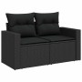 Set sofás jardín y cojines 5 pzas ratán sintético acacia negro de , Conjuntos de jardín - Ref: Foro24-3328007, Precio: 555,47...